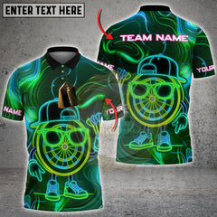 Maxcorners Cool Dart Dude Neon Style Multicolor Customized Name, Team Name 3D Shirts