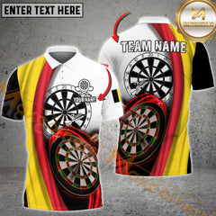 Maxcorners Darts Shirt Belgian Flag Dartboard Style Personalized Name, Team Name 3D Shirt