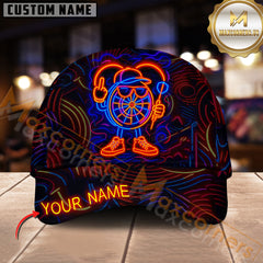 Maxcorners Darts Neon Dartboard Champion Multicolor Option Personalized Name 3D Cap