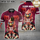 Maxcorners Darts Cardinal Warrior Multicolor Customized Name, Team Name 3D Shirts