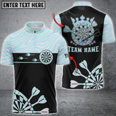 MaxCorners Dart Holographic Tie Dye Customized Name And Team Name 3D Polo Shirt For Men