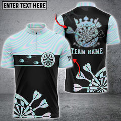 MaxCorners Dart Holographic Tie Dye Customized Name And Team Name 3D Polo Shirt For Men