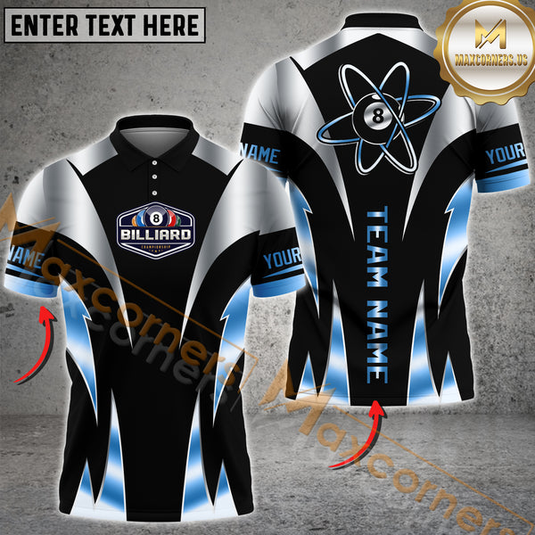 Maxcorners Billiard Atomic 8-Ball Multicolor Personalized Name, Team Name 3D Shirt