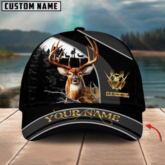 Maxcorners Deer Hunting Forest Classic Personalized Name 3D Cap