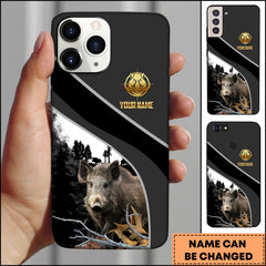 Maxcorners Hunting Forest Classic Personalized Name Phone Case