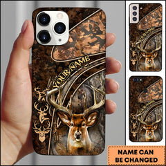 Maxcorners Wild Buck Camo Personalized Name Phone Case (4 colors)