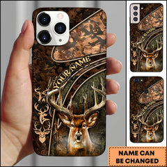 Maxcorners Wild Buck Camo Personalized Name Phone Case (4 colors)
