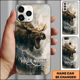 Maxcorners Wildlife Moose Hunting Premium Personalized Name Phone Case