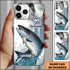 Maxcorners Salmon Fishing Water Sport Jersey Personalized Name Phone Case