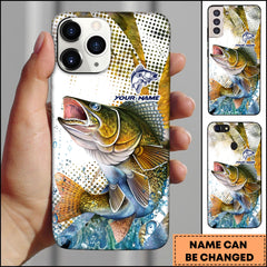 Maxcorners Walleyes Fishing Water Sport Jersey Personalized Name Phone Case