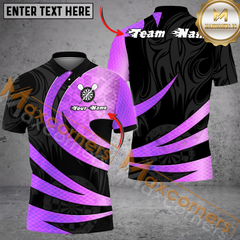 Maxcorners Darts Abstract Mutilcolor Option Customized Name, Team Name 3D Polo Shirt