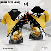 Maxcorners Golf Sport Jersey Multicolor Options Customized Name, Team Name 3D Polo Shirt (4 Colors)