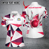 Maxcorners Bowling & Pins Flame Pool Event Jersey Multicolor Option Customized Name, Team Name 3D Shirt For Women (4 Colors)