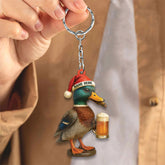 Maxcorners Personalized Mallard Duck Christmas Acrylic Ornament Custom Name Holiday Decor for Hunters & Nature Lovers LM0110