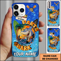 Maxcorners Darts Shark Cartoon Summer Beach Team Name Personalized 3D Phone Case
