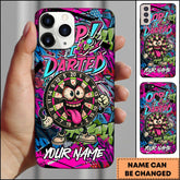 Maxcorners Darts Funny Cartoon Oops I Darted Graffiti Personalized Name 3D Phone Case