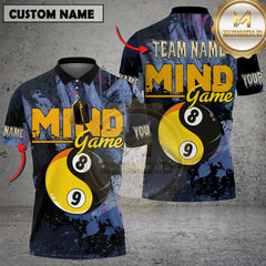 Maxcorners Billiard Mind Game 8 & 9 Ball Personalized Name 3D Unisex Shirt