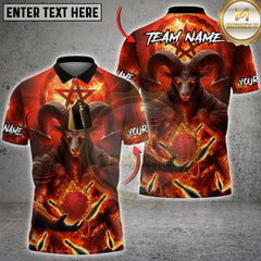 Maxcorners Bowling Infernal Goat King Multicolor Customized Name, Team Name 3D Shirts
