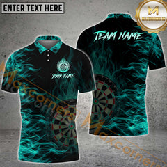 Maxcorners Darts Flame Multicolor Options Personalized Name, Team Name 3D Shirt