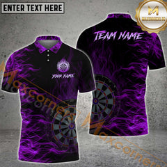 Maxcorners Darts Flame Multicolor Options Personalized Name, Team Name 3D Shirt