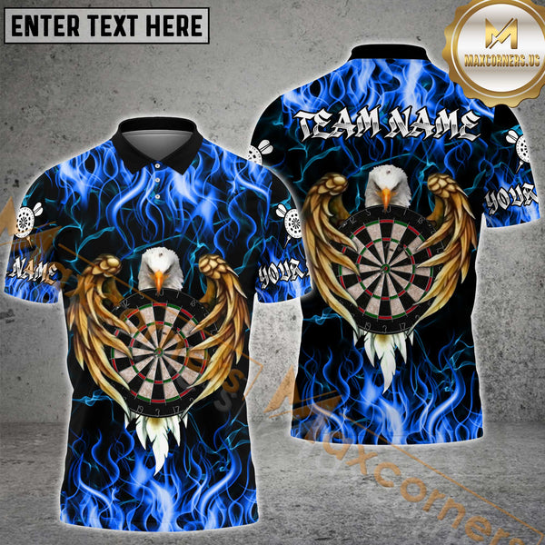 Maxcorners Darts Fire Eagle Multicolor Options Personalized Name, Team Name 3D Shirt