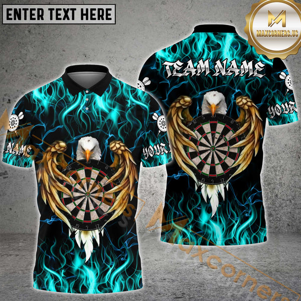 Maxcorners Darts Fire Eagle Multicolor Options Personalized Name, Team Name 3D Shirt
