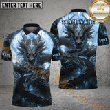 Maxcorners Darts Golden Clockwork Dragon Fantasy Multicolor Customized Name, Team Name 3D Shirts