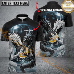 Maxcorners Billiard Dragon Duel Multicolor Customized Name, Team Name 3D Shirt