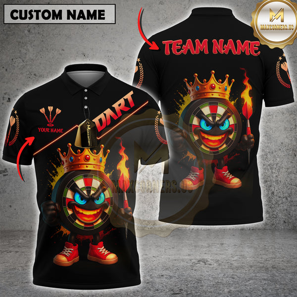 Maxcorners Fire King Darts Multicolor Customized Name, Team Name 3D Shirts