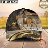 Maxcorners Golden Hunting Camouflage Personalized Name 3D Cap (Deer/Moose/Boar/Duck)
