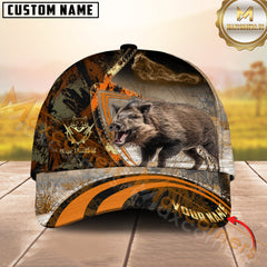 Maxcorners Rustic Hunting Personalized Name 3D Cap (Deer/Moose/Boar/Duck)