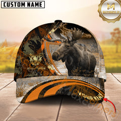 Maxcorners Rustic Hunting Personalized Name 3D Cap (Deer/Moose/Boar/Duck)