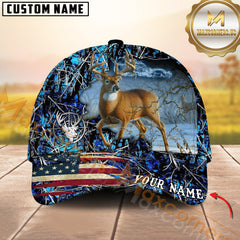 Maxcorners Cross America Hunting Deer Crack Camo Pattern Multicolor Option Personalized Cap