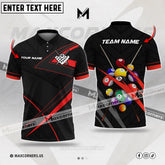 Maxcorners Billiard Ball Multicolor Options Personalized Name, Team Name 3D Polo Shirt
