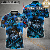 Maxcorners Darts Flaming Dartboard Attitude Graffiti Pattern Multicolor Customized Name, Team Name 3D Shirts
