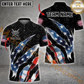 Maxcorners Patriotic Billiard Scratch Jersey Personalized Name, Team Name 3D Shirt