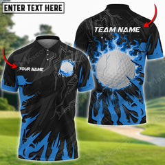 MaxCorners Customized Name Break The Darkness Golf Multicolor Option Custom 3D Polo Shirt