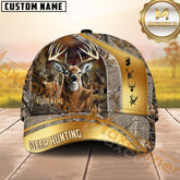 Maxcorners Golden Hunting Brown Camouflage Personalized Name 3D Cap (Multioption)