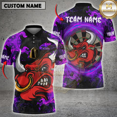 Maxcorners Fire Bull Darts Multicolor Customized Name, Team Name 3D Shirts