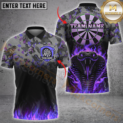 Maxcorners Darts Snake Fire Flame Multicolor Options Personalized Name, Team Name 3D Shirt