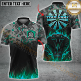Maxcorners Darts Snake Fire Flame Multicolor Options Personalized Name, Team Name 3D Shirt