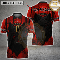 Maxcorners Darts Wolf Multicolor Customized Name, Team Name 3D Shirts