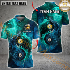 Maxcorners Billiard Yin-Yang Elements Multicolor Options Personalized Name, Team Name 3D Shirt
