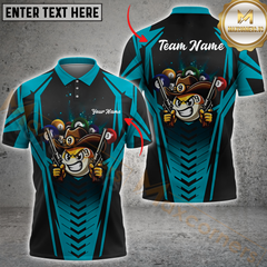 Maxcorners Billiard Funny Cowhand Multicolor Options Personalized Name, Team Name 3D Shirt