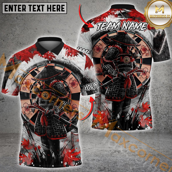 Maxcorners Darts Samurai Warrior Multicolor Options Personalized Name, Team Name 3D Shirt