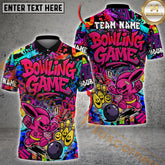 Maxcorners Bowling Graffiti Colorful Bunny Multicolor Customized Name, Team Name 3D Shirts