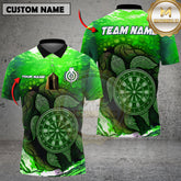 Maxcorners Darts Ocean Turtle Target Multicolor Customized Name, Team Name 3D Shirts