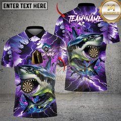 Maxcorners Aqua Storm Shark Darts Multicolor Customized Name, Team Name 3D Shirts