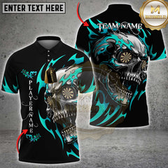 Maxcorners Darts Flaming Skull Dartboard Multicolor Customized Name, Team Name 3D Shirts