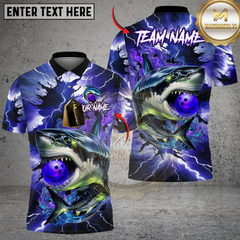 Maxcorners Storm Shark Bowling Multicolor Customized Name, Team Name 3D Shirts